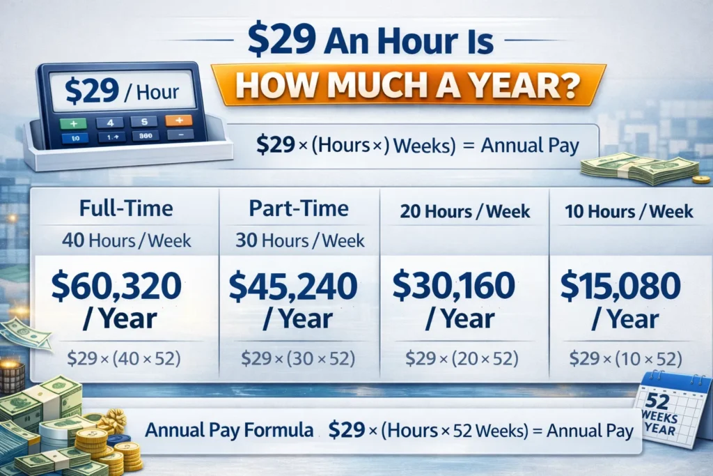 29 an Hour Is How Much a Year ? (UPDATED) 29 an hour is how much a year