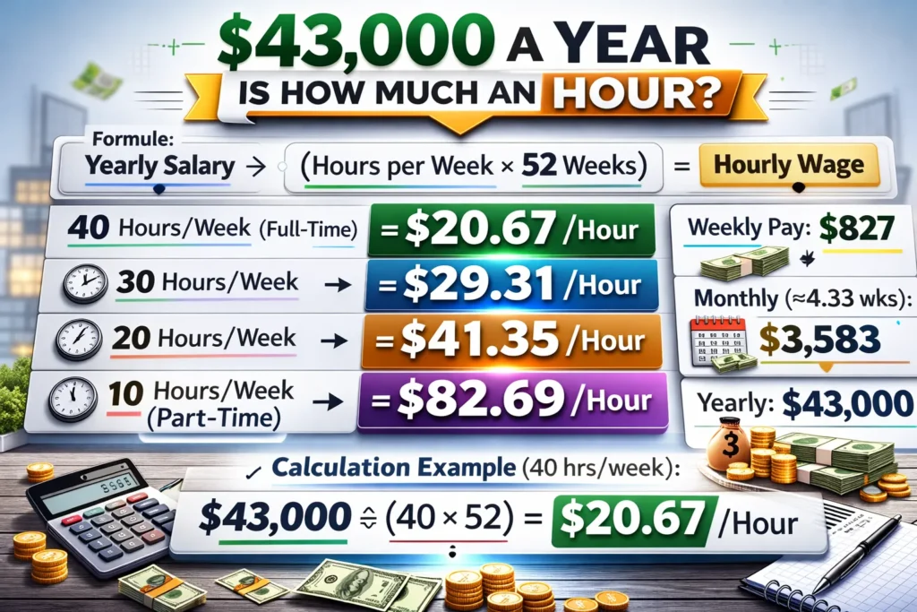 43000 a Year Is How Much an Hour ? This Will Shock You! ๐ฑ 43000 a year is how much an hour