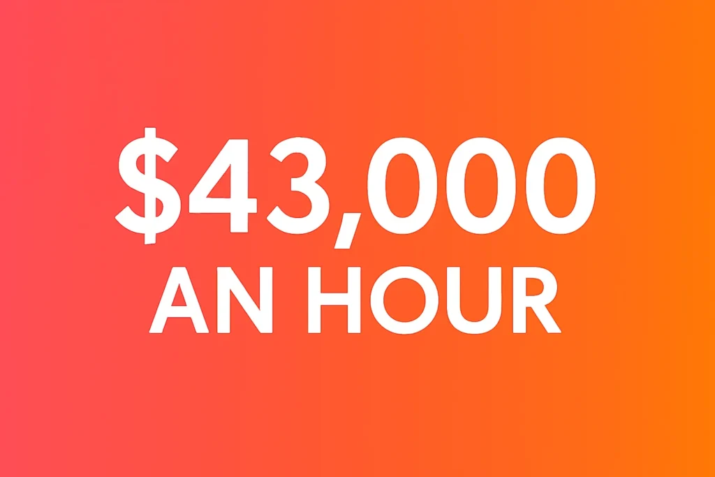 43,000 a year is how much an hour