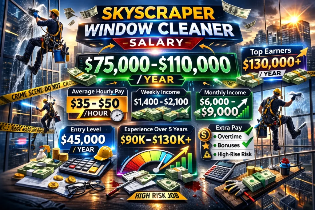 skyscraper window cleaner salary